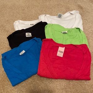 Set of 6 Victoria’s Secret Pink V-Neck T-Shirts